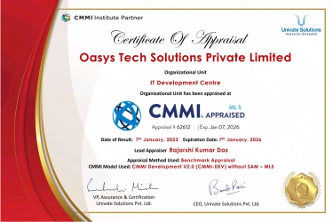 CMMI Lvl 5 Certificate