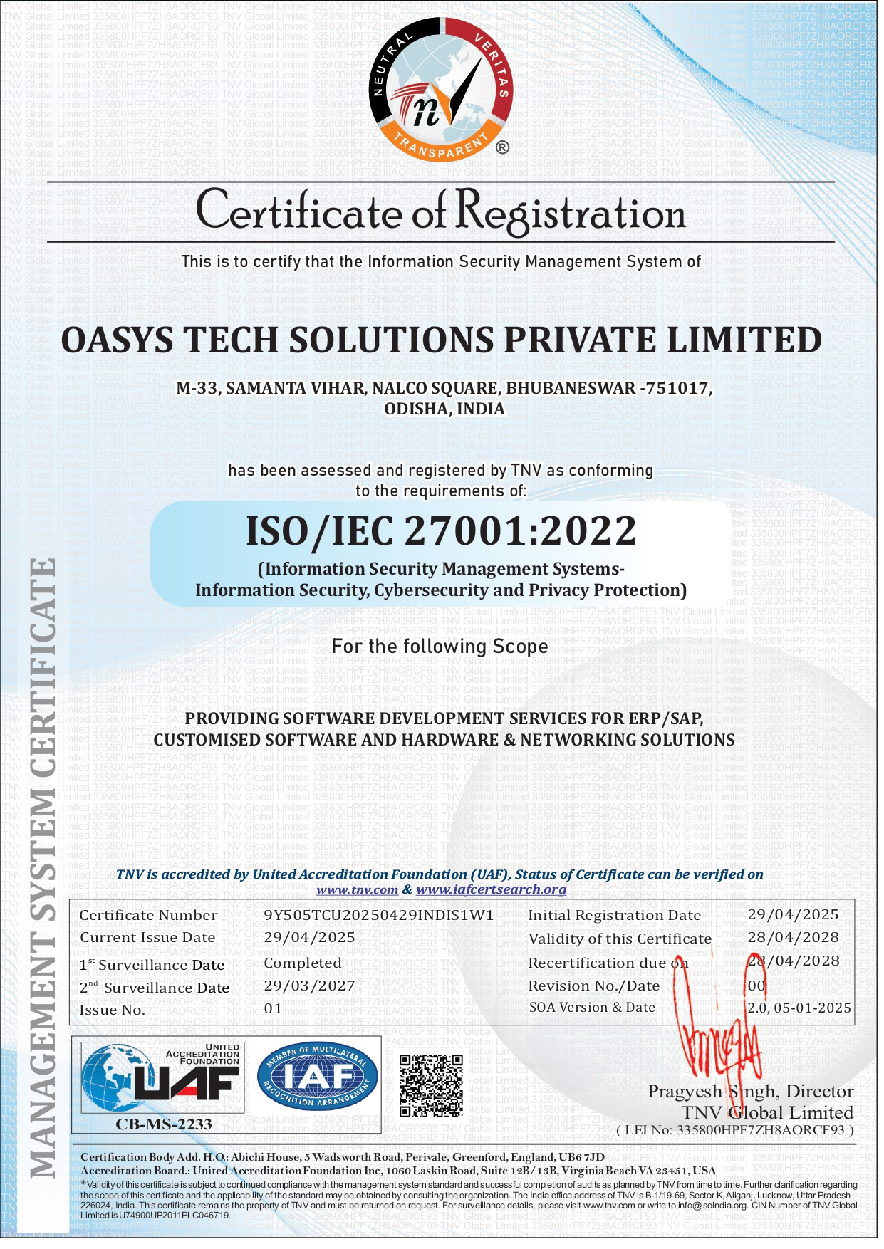 ISO 27001:2022 - Information Security Management