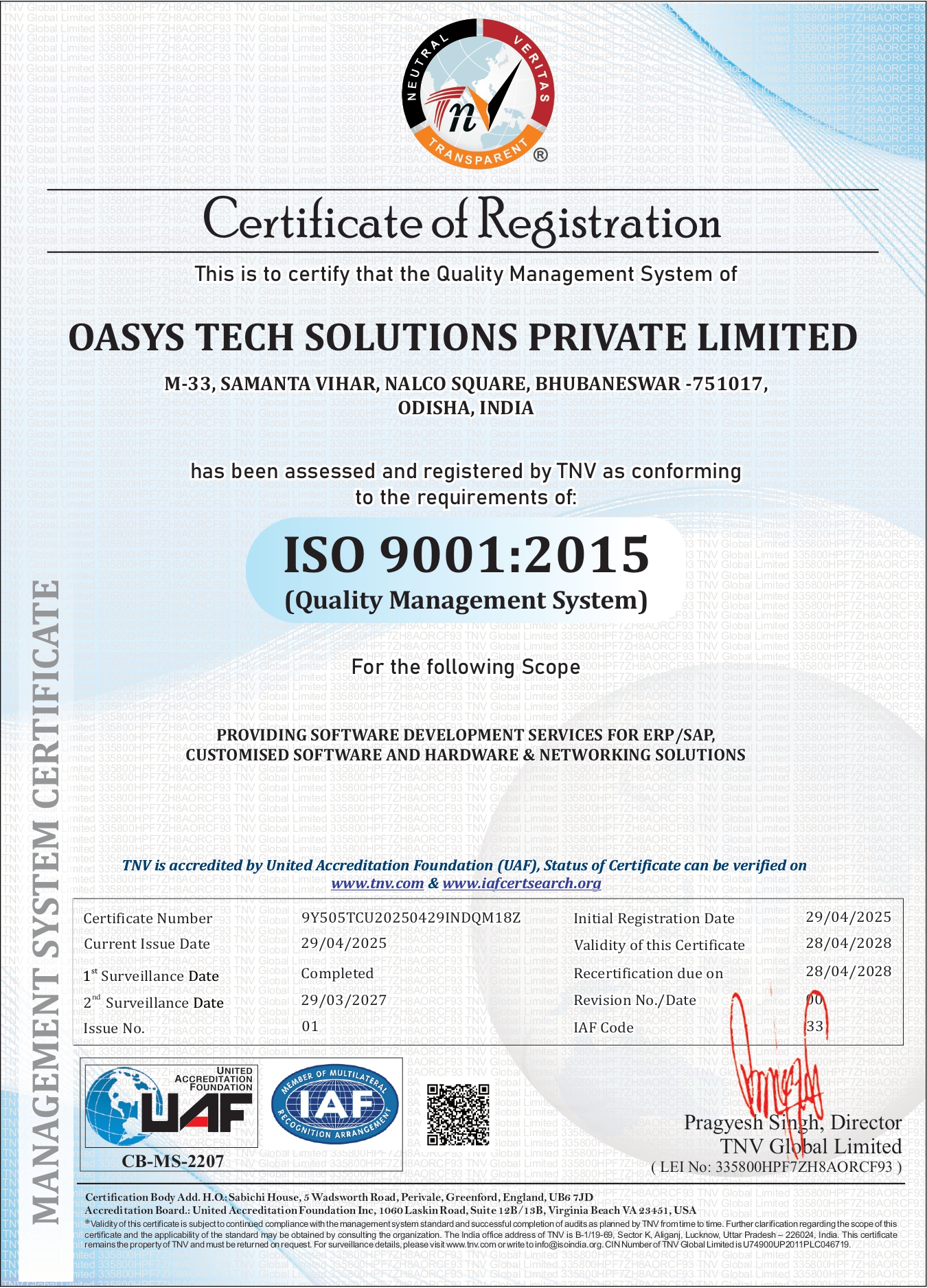 ISO 9001:2015 - Quality Management